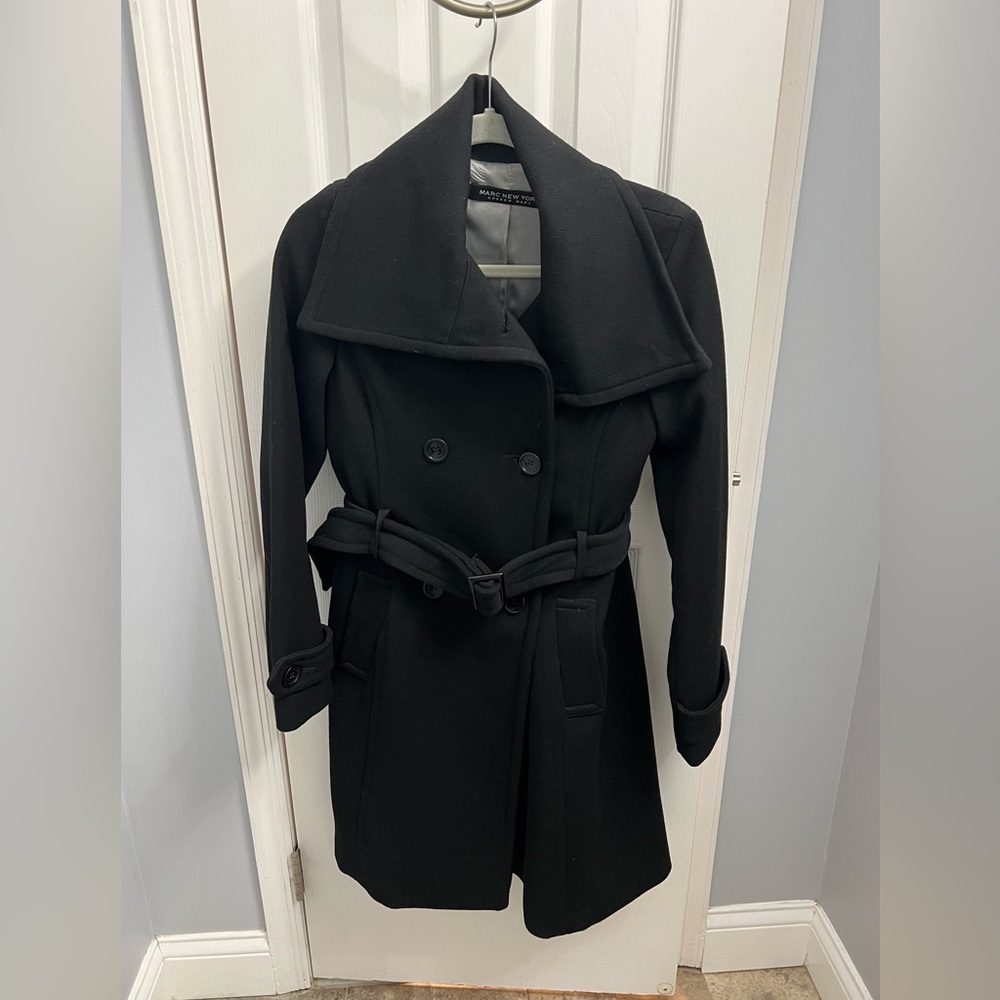 Marc New York black wool peacoat
